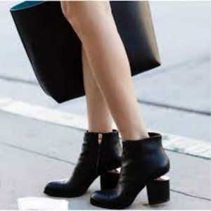 Alexander Wang Gabi Black & Rose Gold Booties Size 7